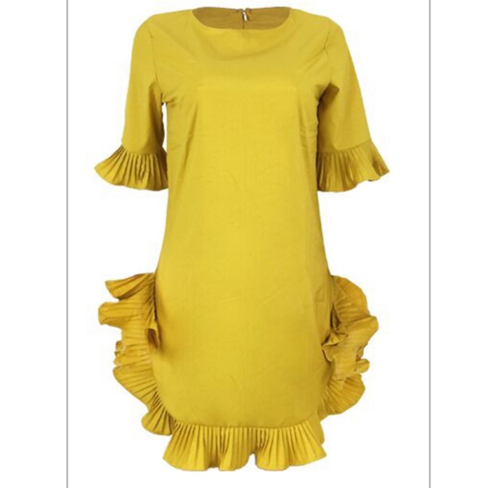 Sweet Yellow Ruffle Dress - Picture 2 of 4